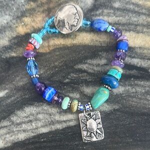 Jes MaHarry antique coin button bracelet. New in box.